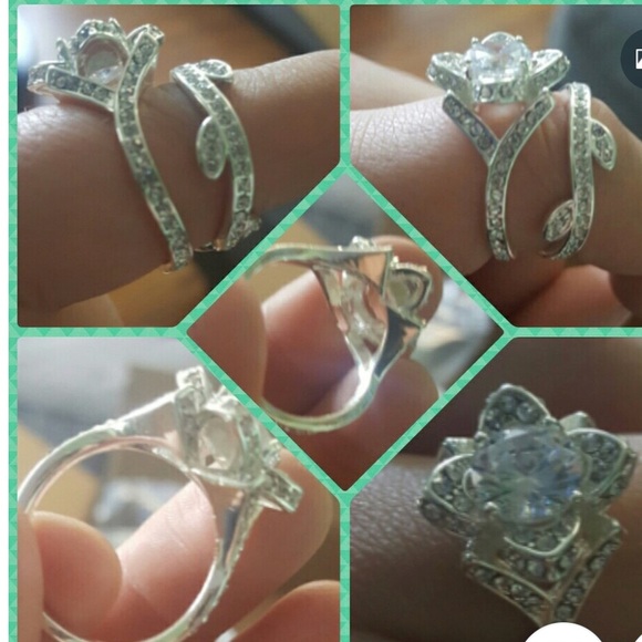 5.4 Ct. AAA Platinum Engagement Ring & Band - Picture 8 of 8